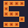 pentris logo. An orange 5 is made out of tetris-style blocks